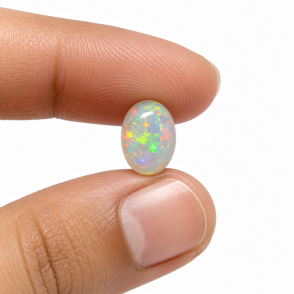 Natural White Ethiopian Opal - 1 Carats
